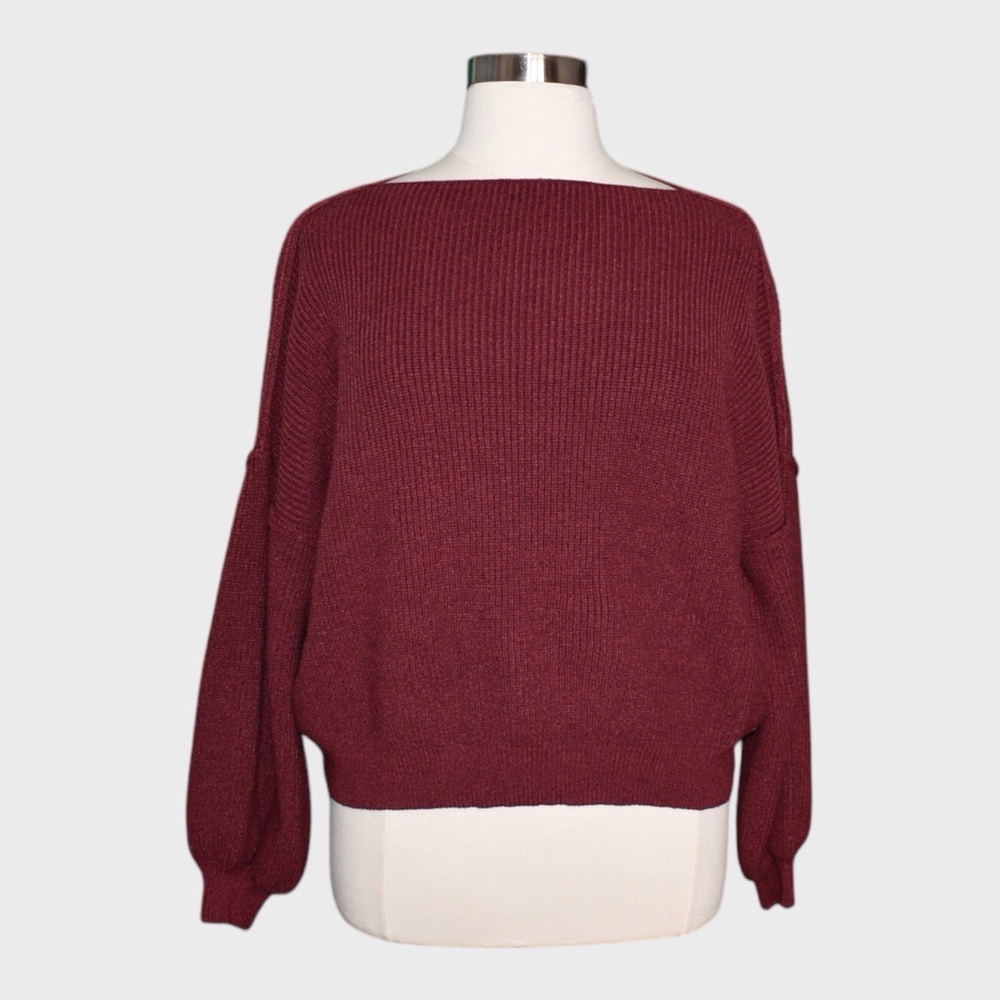 Talulah Crew Neck Sweater with Relaxed Fit and Long Sleeves